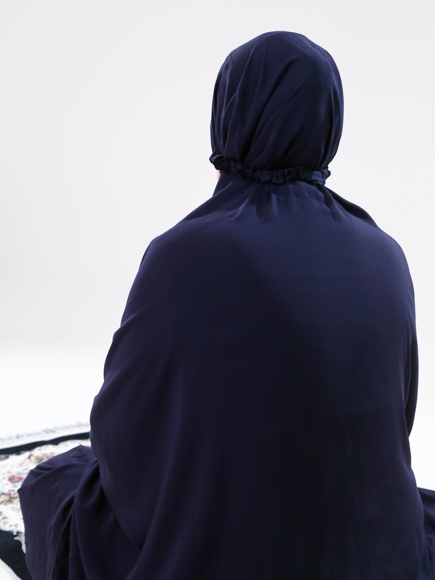 Namaz Chadar (Linen)-Navy Blue