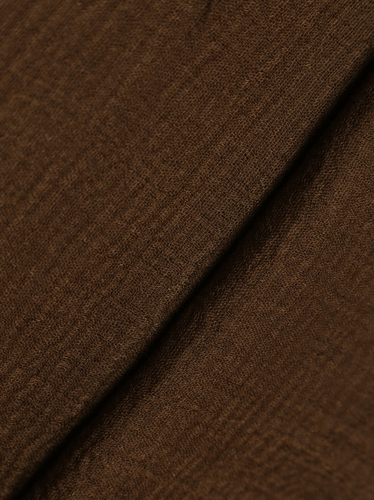 Crinkle Breeze Viscose - Chocolate Brown