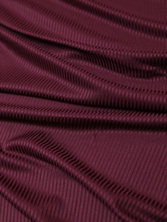 Ribbed Jersey - Deep Maroon