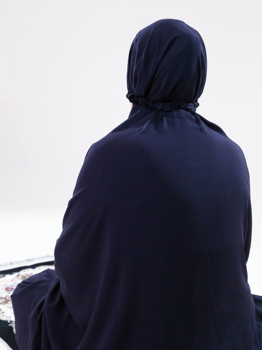 Namaz Chadar (Linen)-Navy Blue