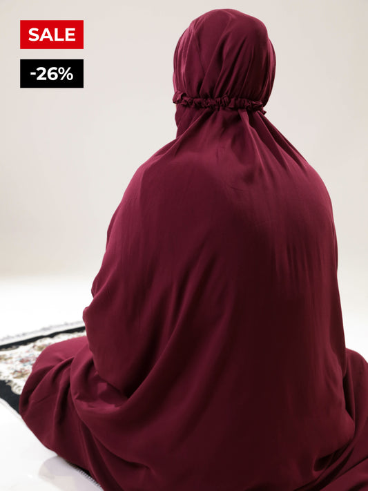 Namaz Chadar (Linen)-Deep Maroon