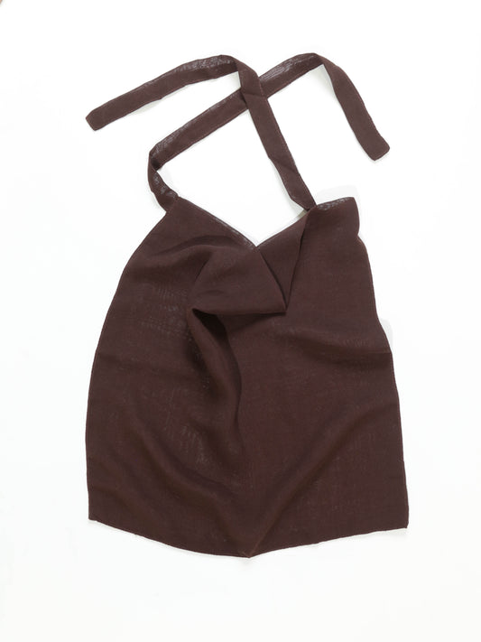 Tie Back Niqab - Chocolate Brown