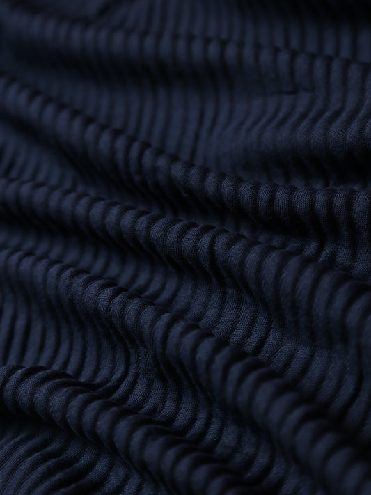 Casual Crumple - Navy Blue