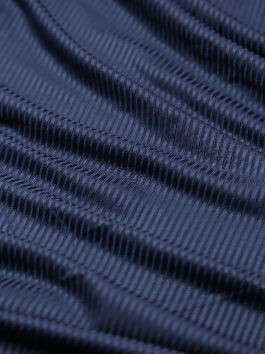Ribbed Jersey - Navy Blue