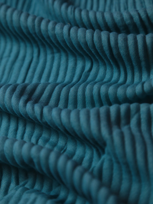 Casual Crumple - Peacock Blue