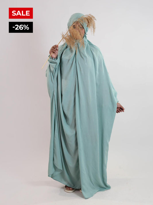 Namaz Chadar (Linen)-Plain Turquoise